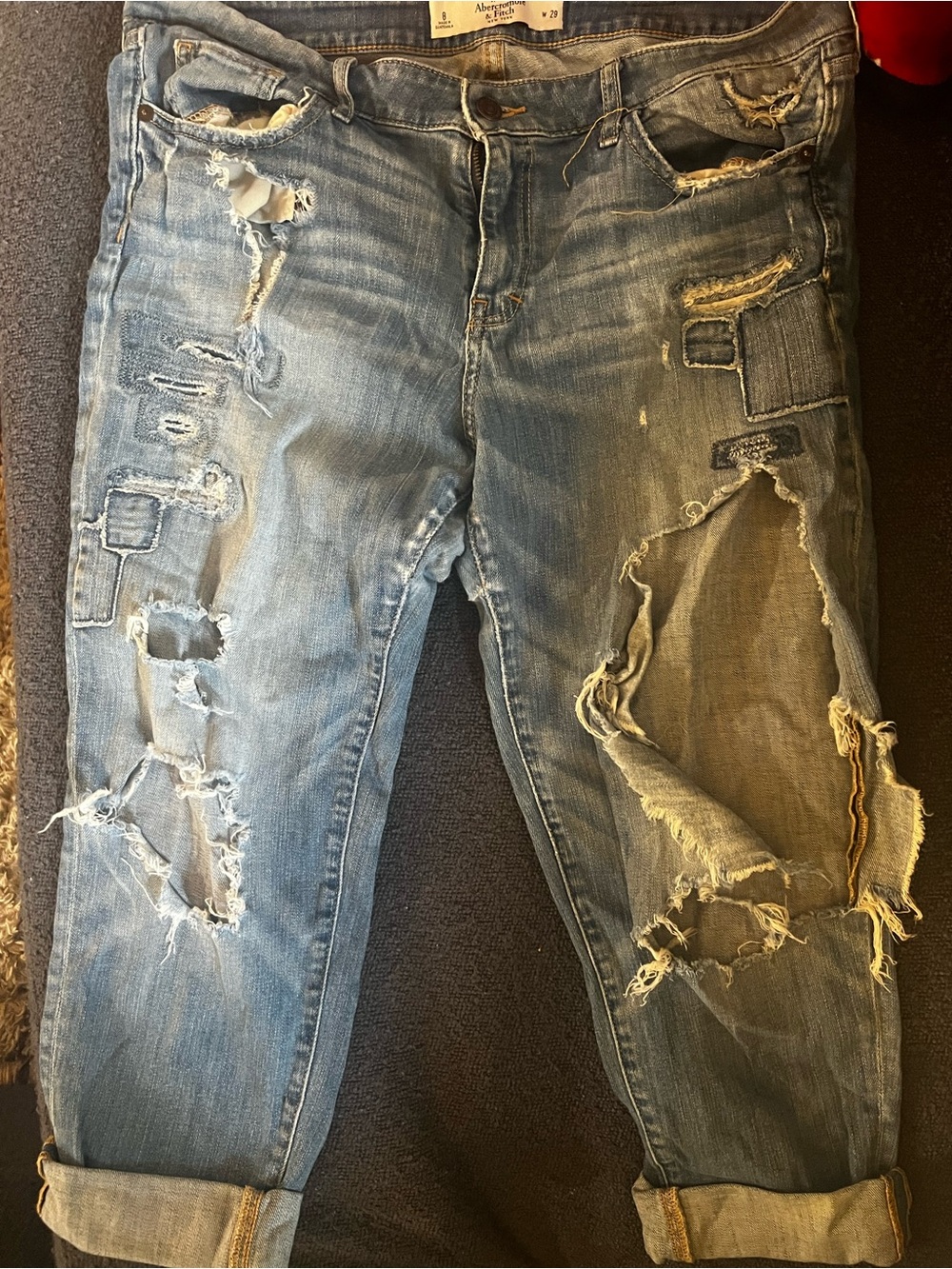 Abercrombie & Fitch thrashed/Distressed Blue Women’s Jeans